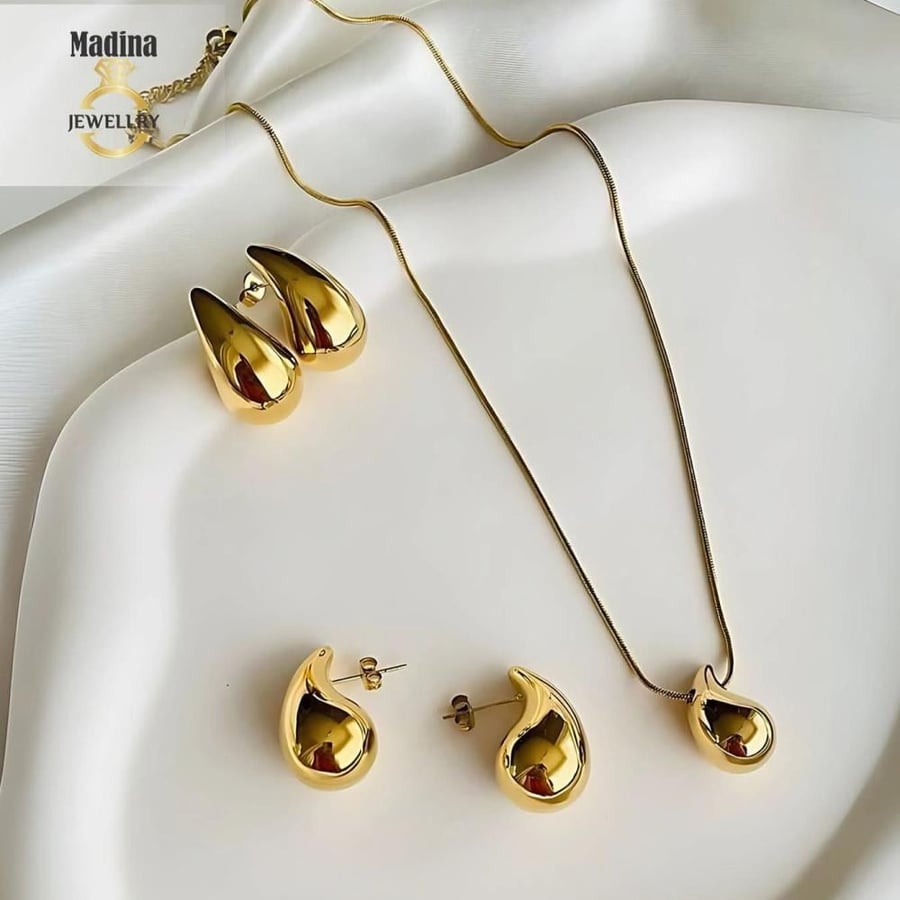 18K Bottega Tear drop set