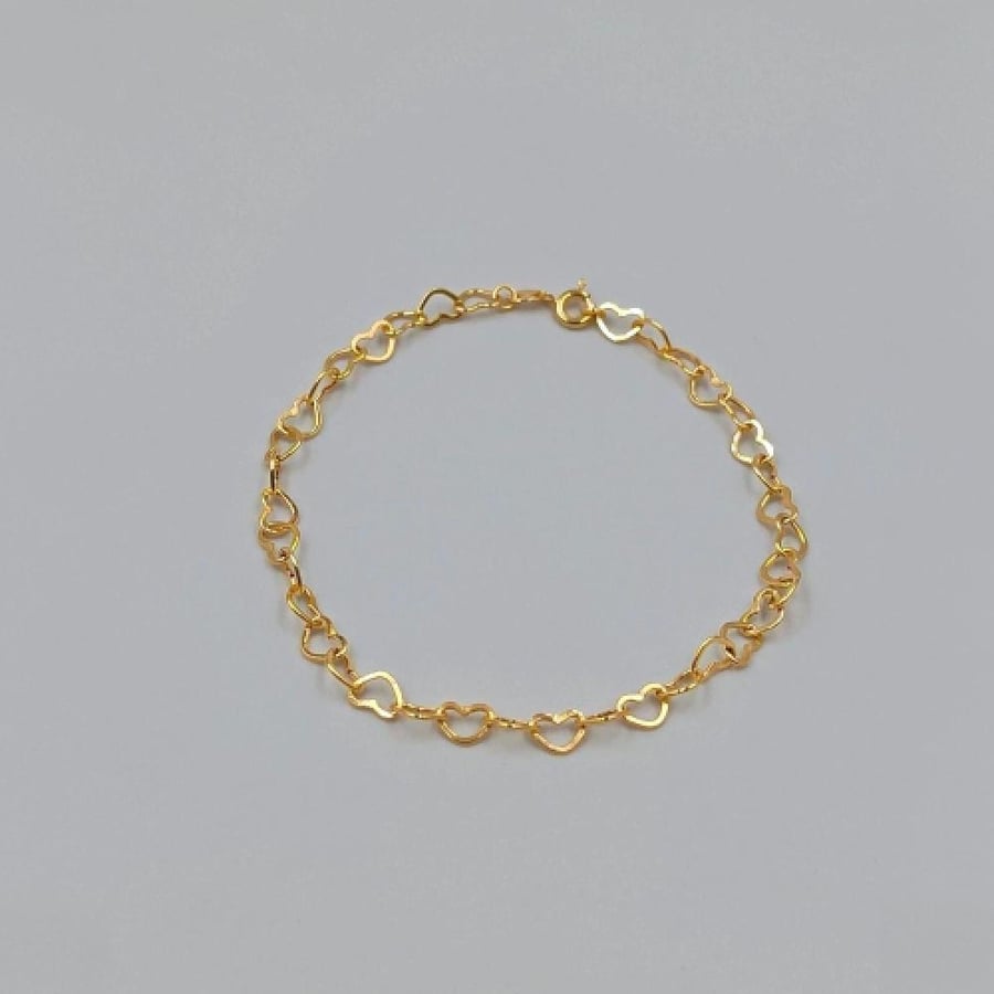 إسوارة قلوب عيار 18 - Hearts Bracelet 18k