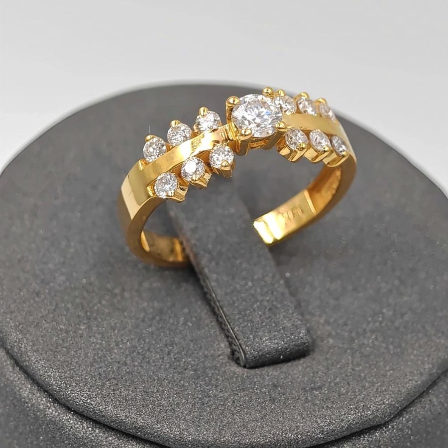 Wide Solitaire Diamond Ring