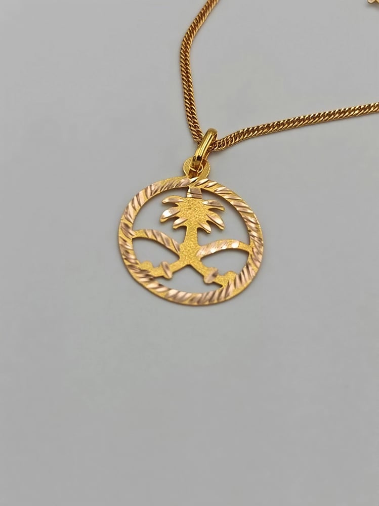 Necklace 18K Gold - عقد ذهب شعار السعودية عيار 18