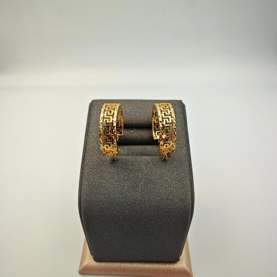 حلق  ذهب عيار 18 - 18k Gold Earrings