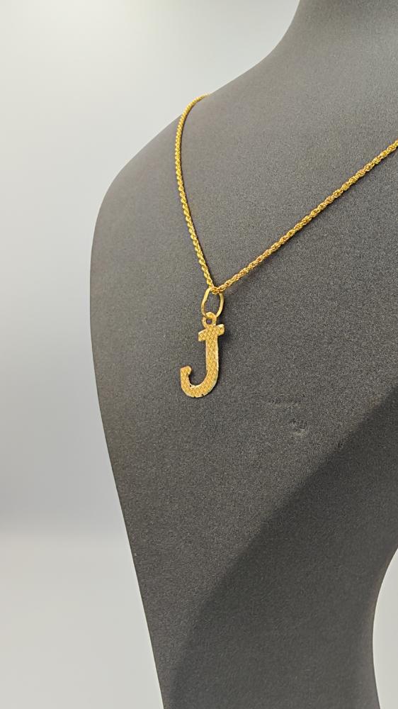 سلسال تعليقة حرف عيار 18 - Chain with pendant 18K