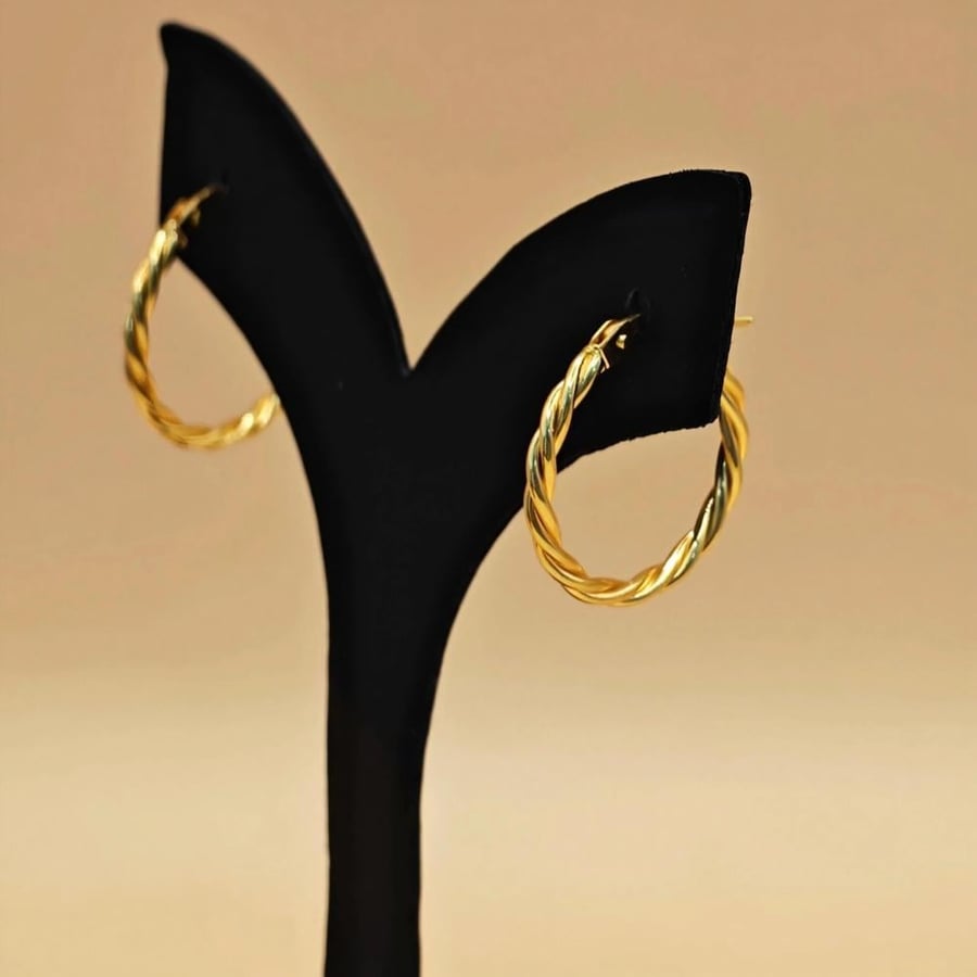 حلق ذهب عيار 21 - 21K Gold Earrings