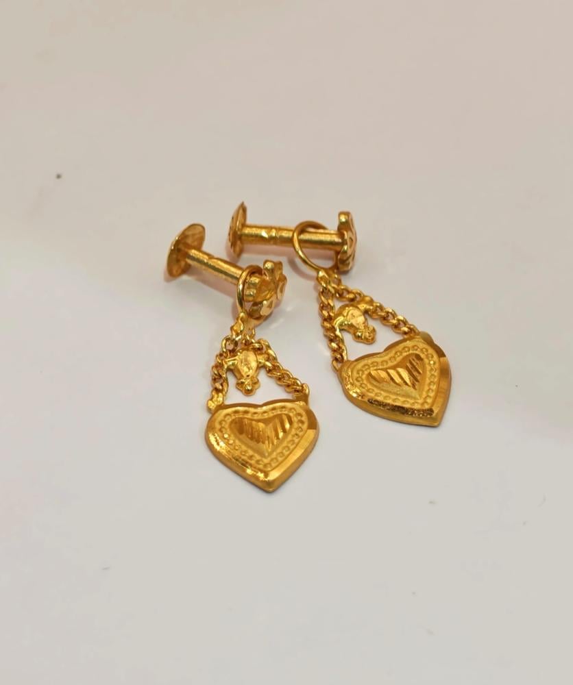 حلق  ذهب عيار 22- 22k Gold Earrings