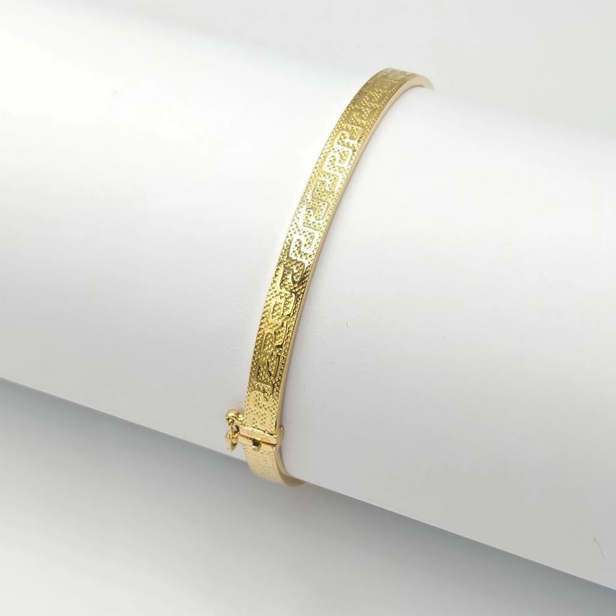 18K Gold Bangle with Versace design