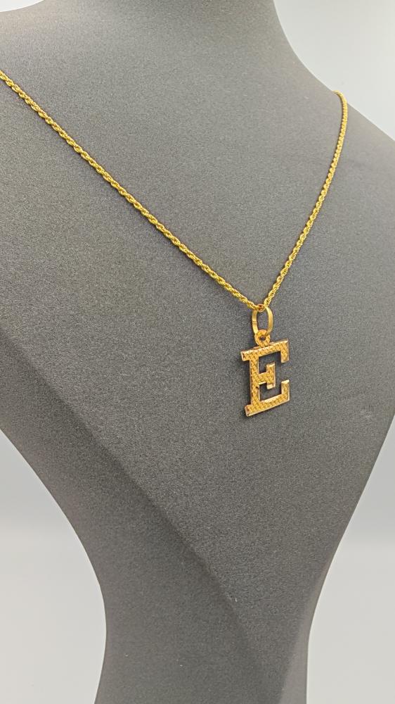 سلسال تعليقة حرف عيار 18 - Chain with pendant 18K