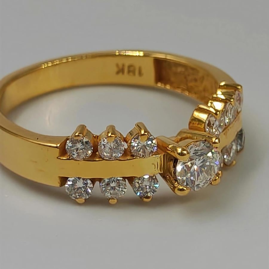 Wide Solitaire Diamond Ring