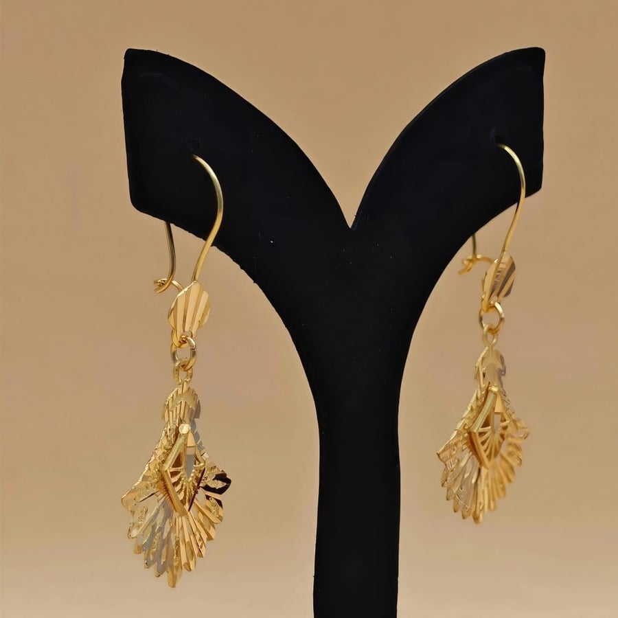 حلق ذهب عيار 22 - 22K Gold Earrings