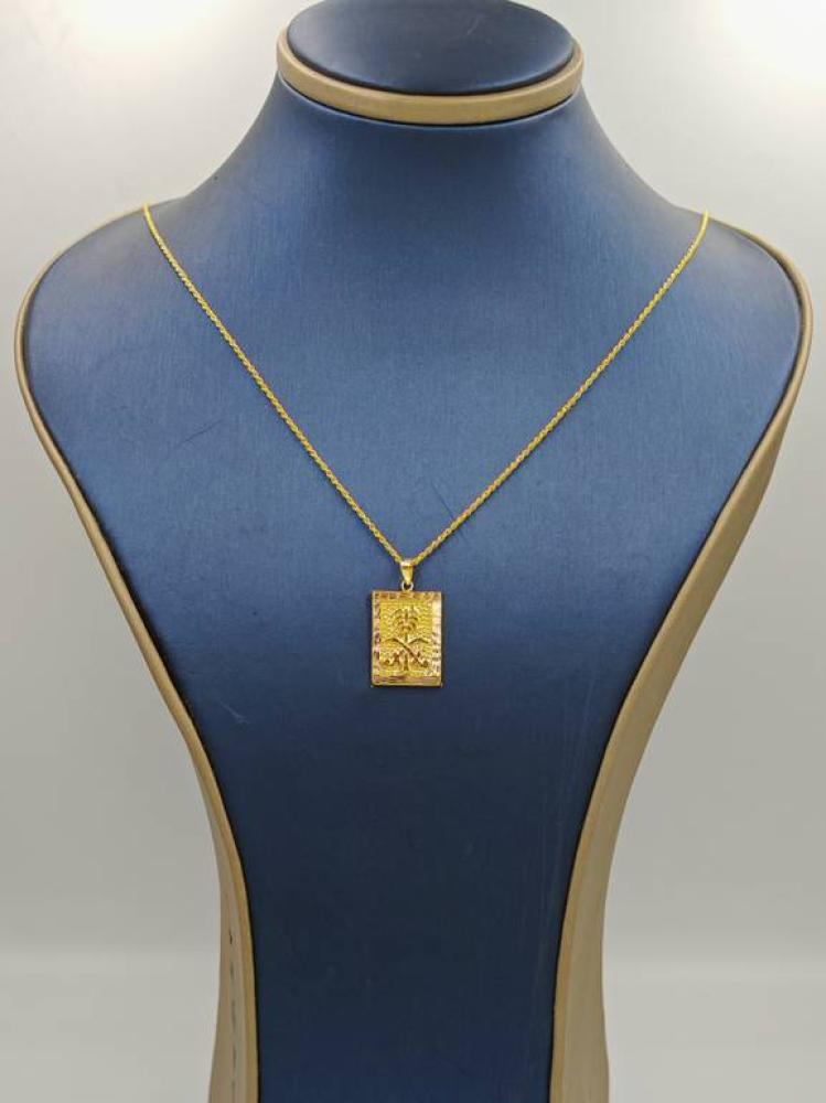 Saudi Logo Necklace 21k - عقد شعار السعودية عيار 21