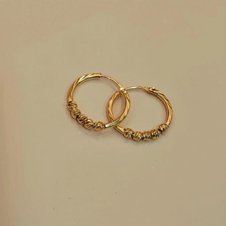 حلق ذهب عيار 21 - 21K Gold Earrings