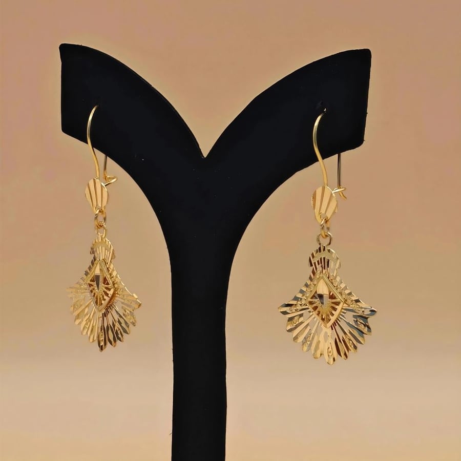 حلق ذهب عيار 22 - 22K Gold Earrings