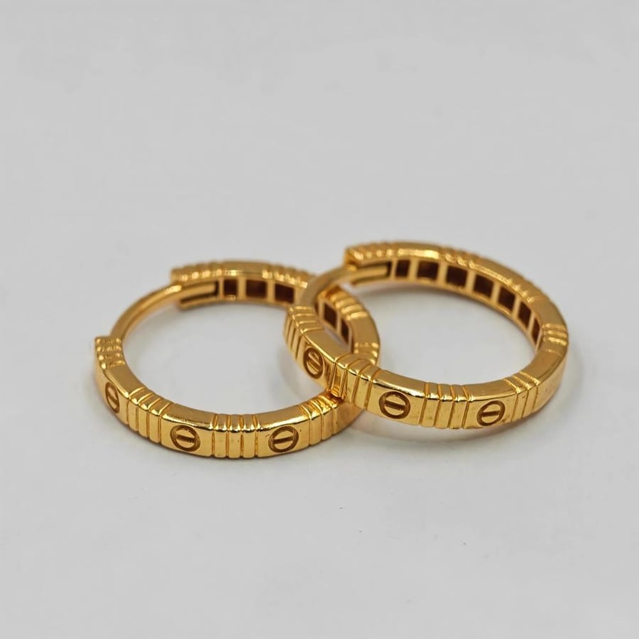 حلق ذهب عيار 21 - 21K Gold Earrings
