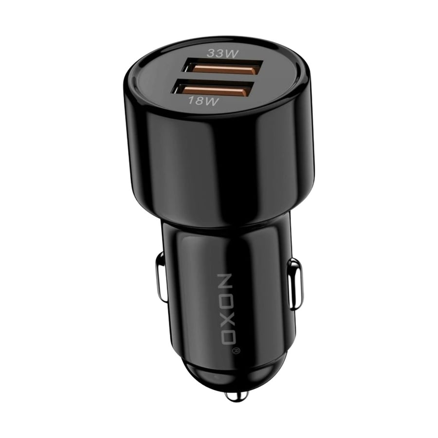 شاحن سيارة بمنفذين USB بقدرة 51 واط
