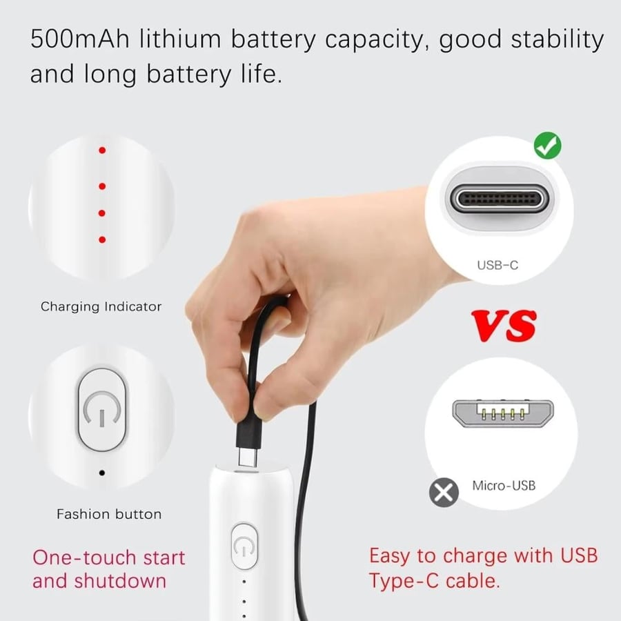 جهاز إنتاج الرغوة الكهربائي، خلاط حليب لاسلكي، جهاز إنتاج الرغوة المحمول الذي يعمل بـ USB وله 3 سرعات، جهاز تحضير الشوكولاتة الساخنة والقهوة، خفاقة بيض.