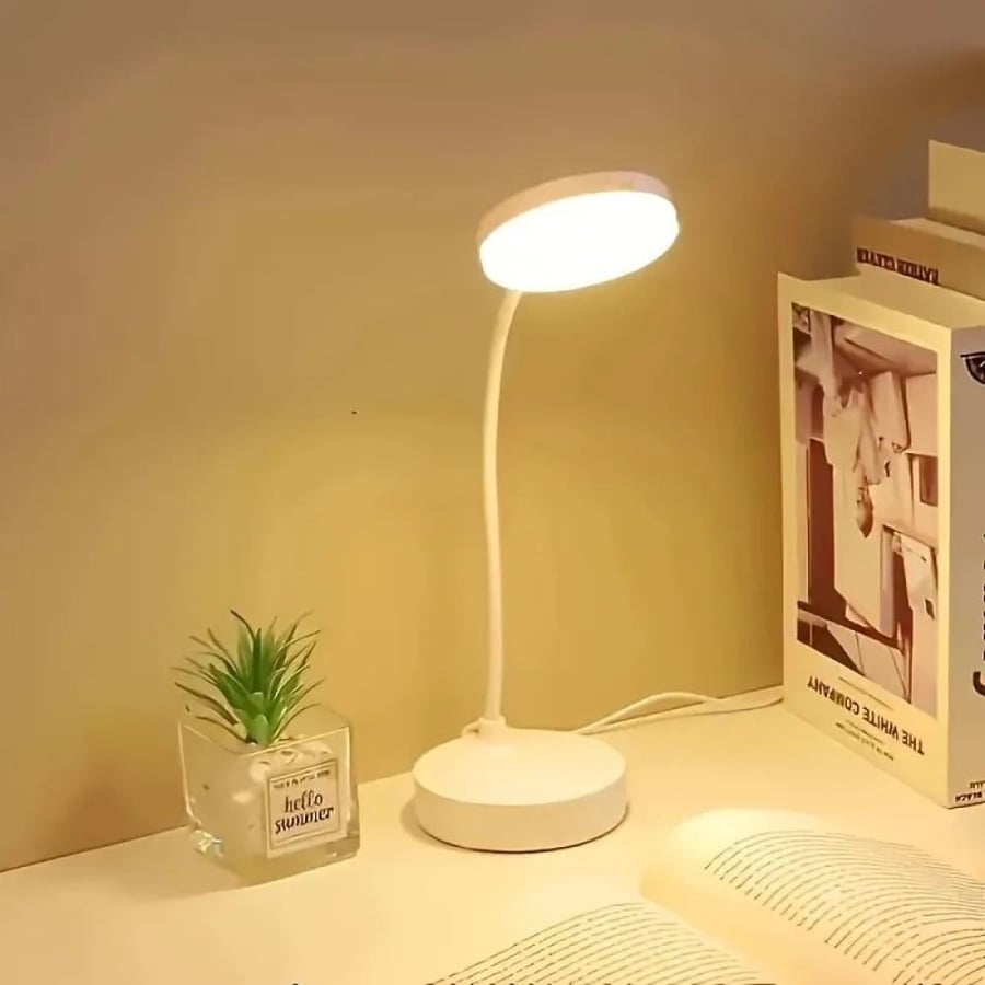 مصباح مكتب LED مرن مع خافت ثلاثي المستويات، يعمل بمنفذ USB، للعناية بالعين، دافئ، ضوء أبيض، مثالي للمنزل والمكتب والقراءة والدراسة