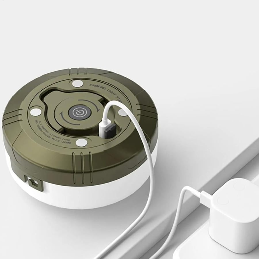 أضواء خيمة قابلة للسحب بطول 20 متر، قابلة لإعادة الشحن عبر USB-C، بطارية 2600 مللي أمبير، محمولة ومقاومة للماء، مناسبة للمركبات الترفيهية والحدائق والفناء