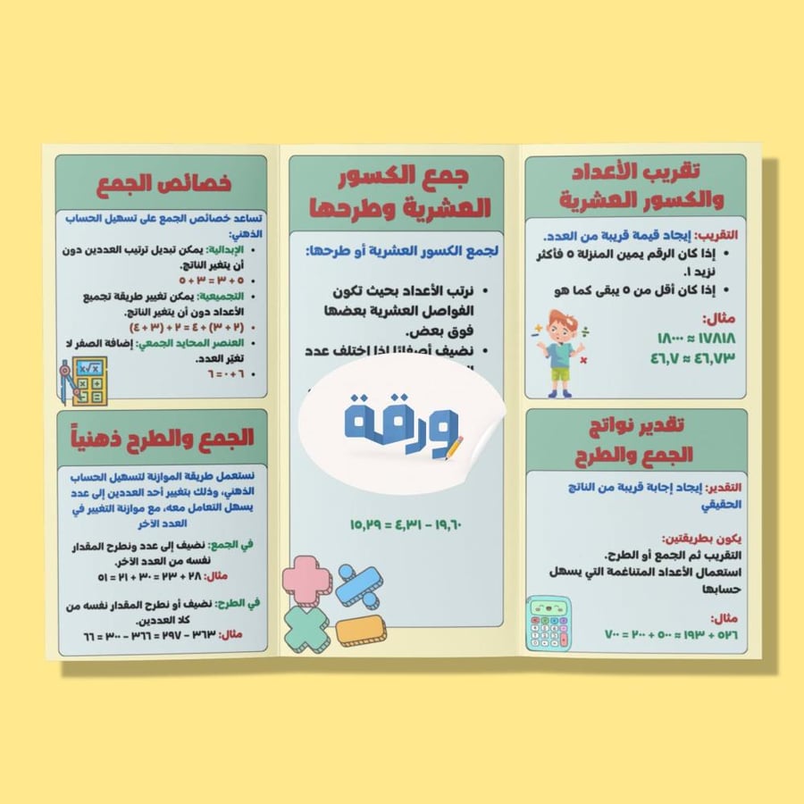 مطوية الجمع والطرح - خامس