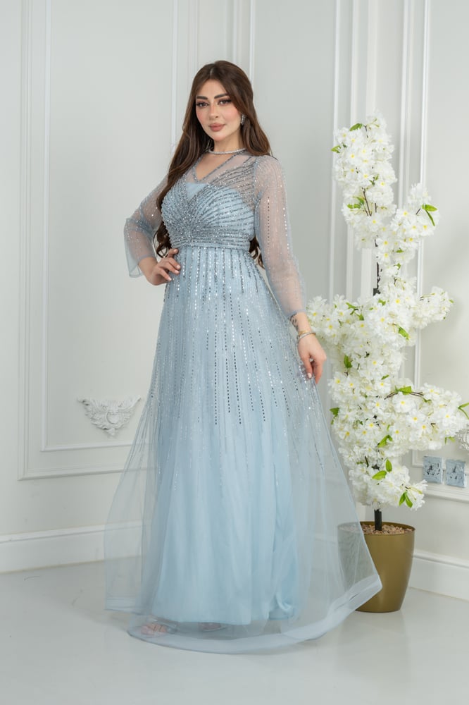 فستان سهرة فصوص