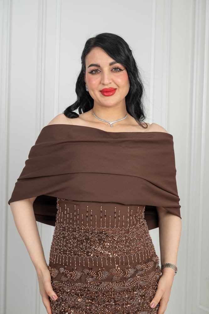 فستان سهره بني