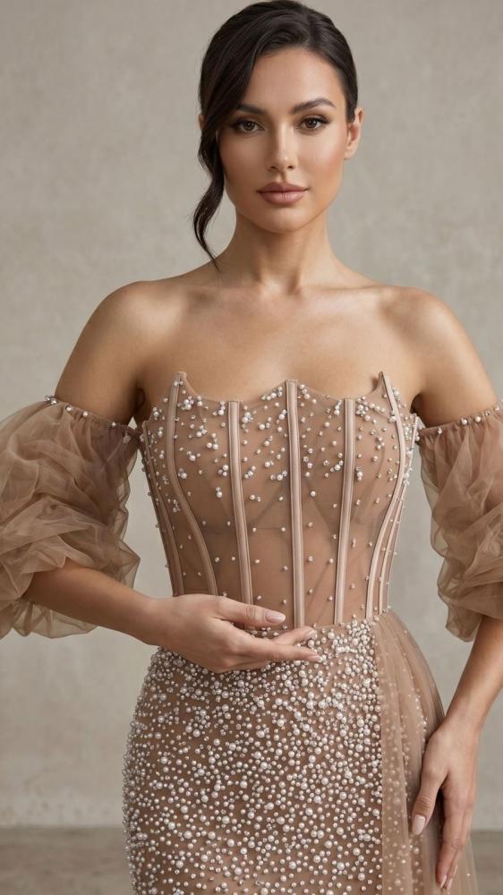 فستان سهرة "توليب كورسيه" (Tulip Corset Gown)
