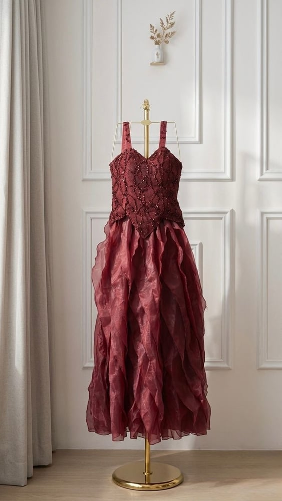 فستان "روبي كاسكيد" (Ruby Cascade Gown)