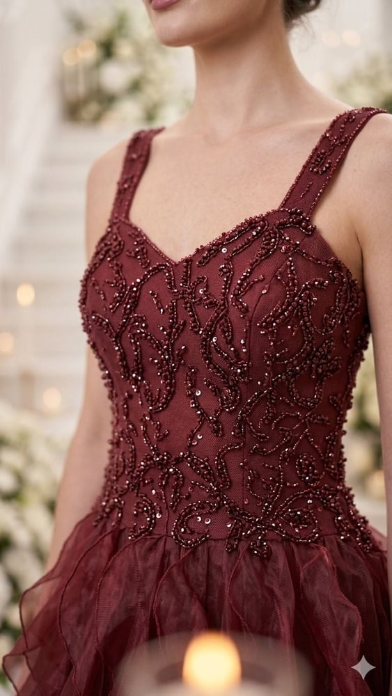 فستان "روبي كاسكيد" (Ruby Cascade Gown)