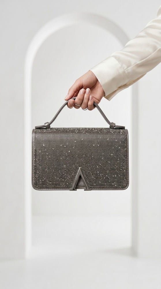 "حقيبة قمة الأناقة الرمادية" (Grey Peak Elegance Bag)