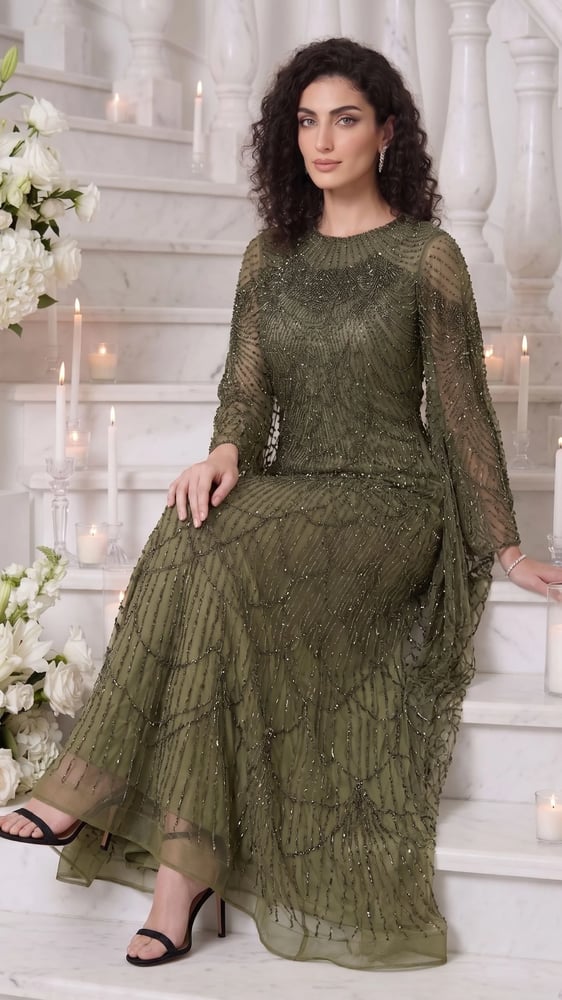 Emerald Victorian Dress