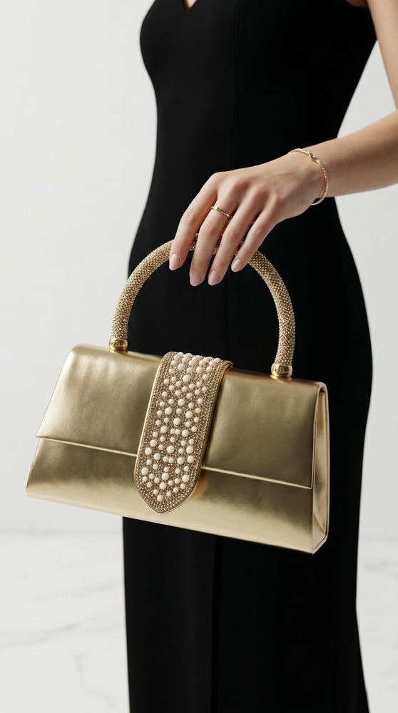 حقيبة السهرة المخملية - عقيق الليل" (Midnight Onyx Clutch)