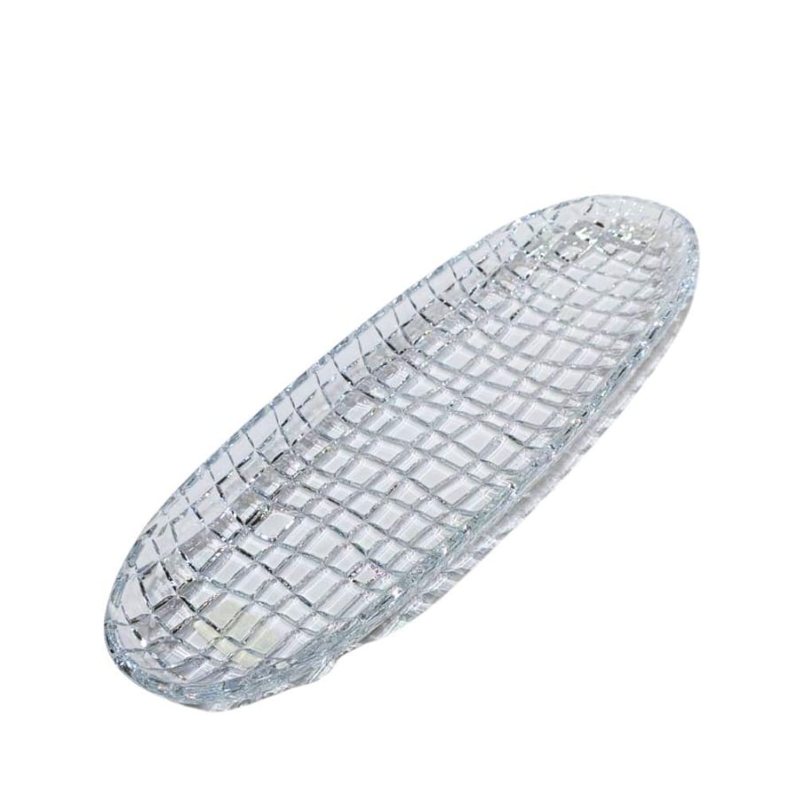 Glass serving plate