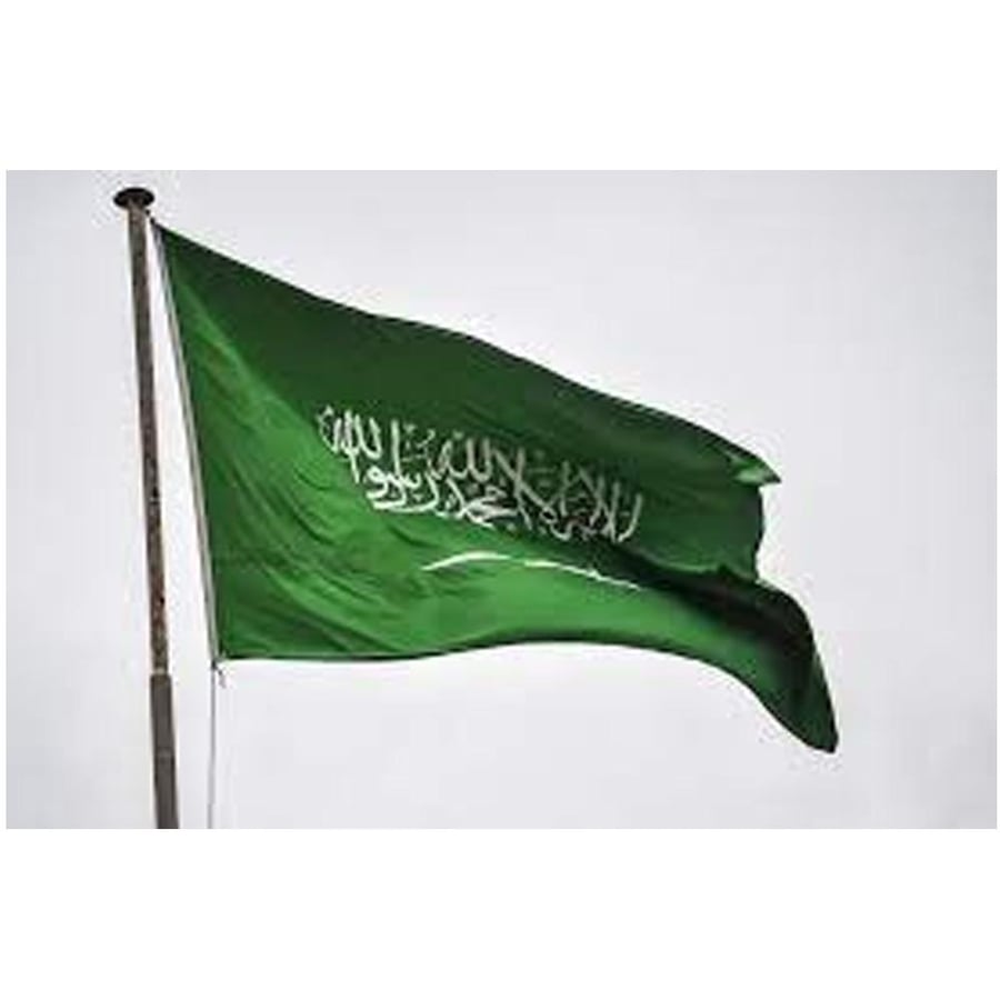 علم المملكة العربية السعودية بدون عصا مقاس 140*90 سم موديل 00777873