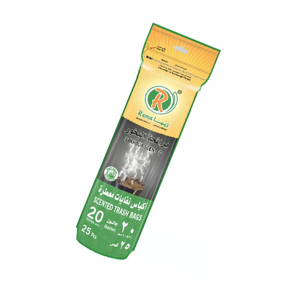 اكياس نفايات معطر 20 جالون برائحة البخور 25 كيس موديل 6287000998207