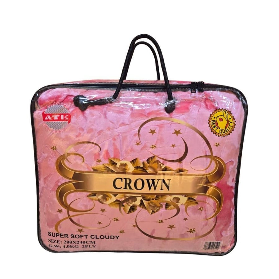Crown plain luxurious blanket – weight 4 kg – size 240×200 cm