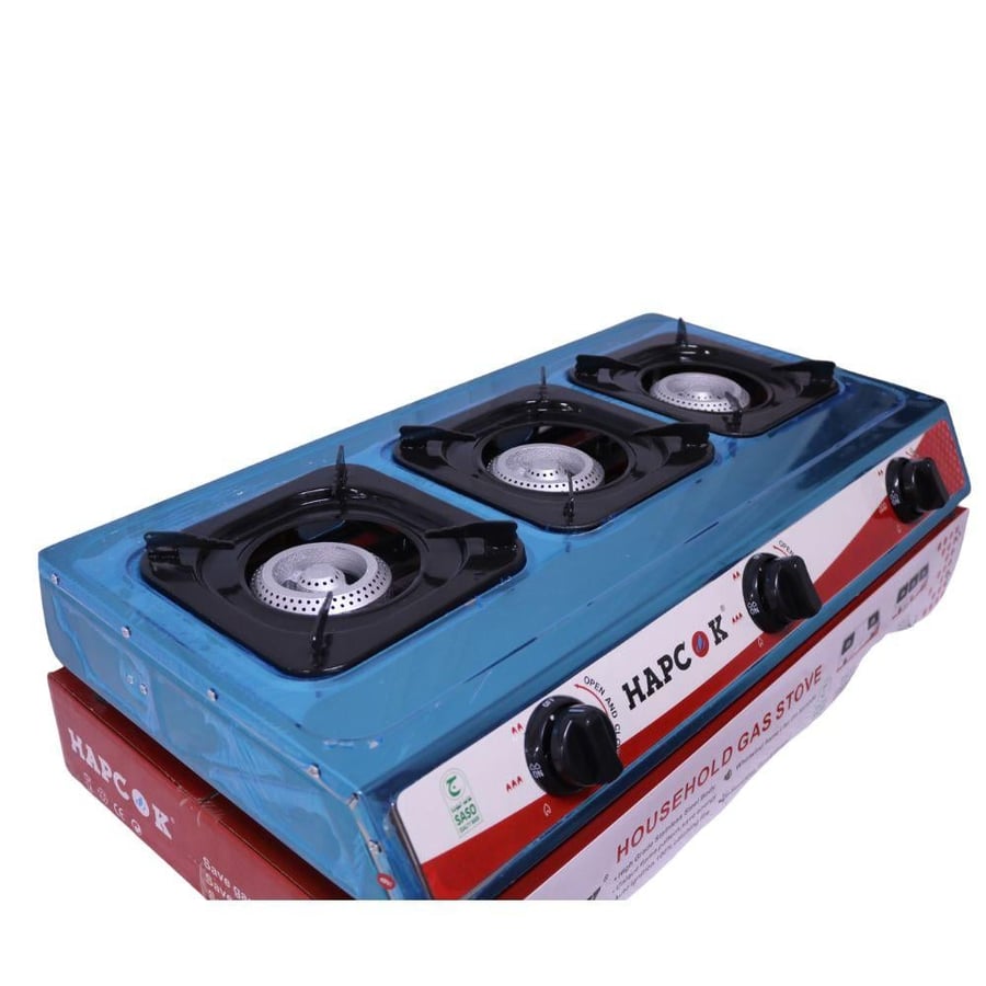 Gas stove with 3 burners, automatic - self-ignition