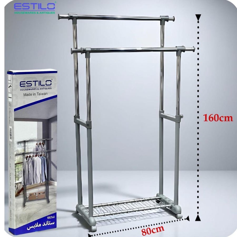 ستاند ملابس معدني بعجلات قابل للتعديل – ESTILO 1000100000186