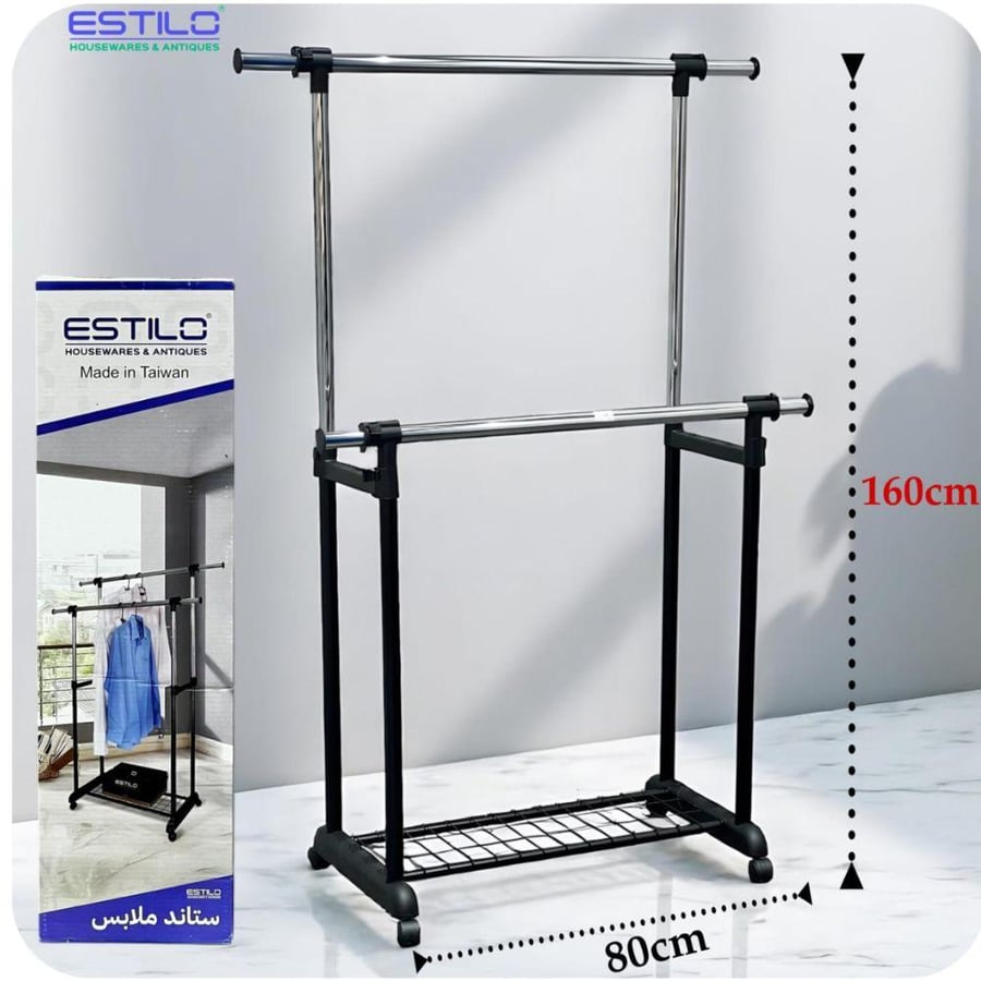  ستاند ملابس معدني بعجلات قابل للتعديل – ESTILO 1000100000182