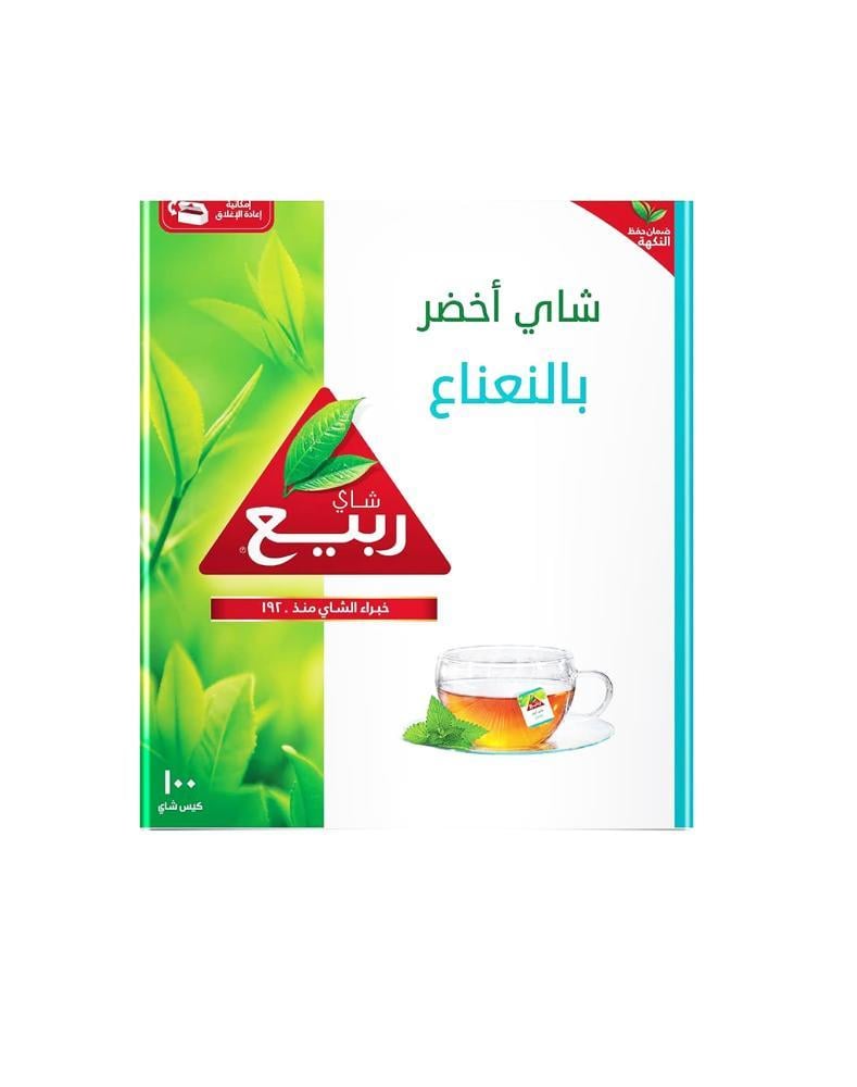 شاي ربيع اخضر بالنعناع