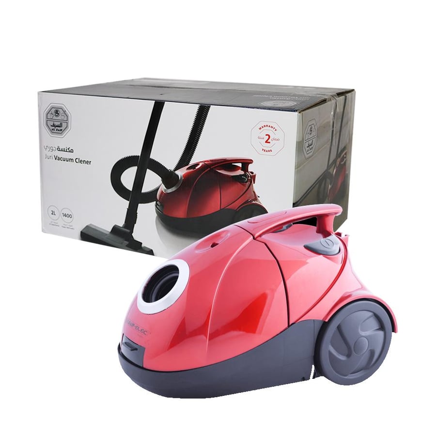 Jouri rocket vacuum cleaner from Al Saif, 2-liter capacity, 1400-watt power, model AL8445
