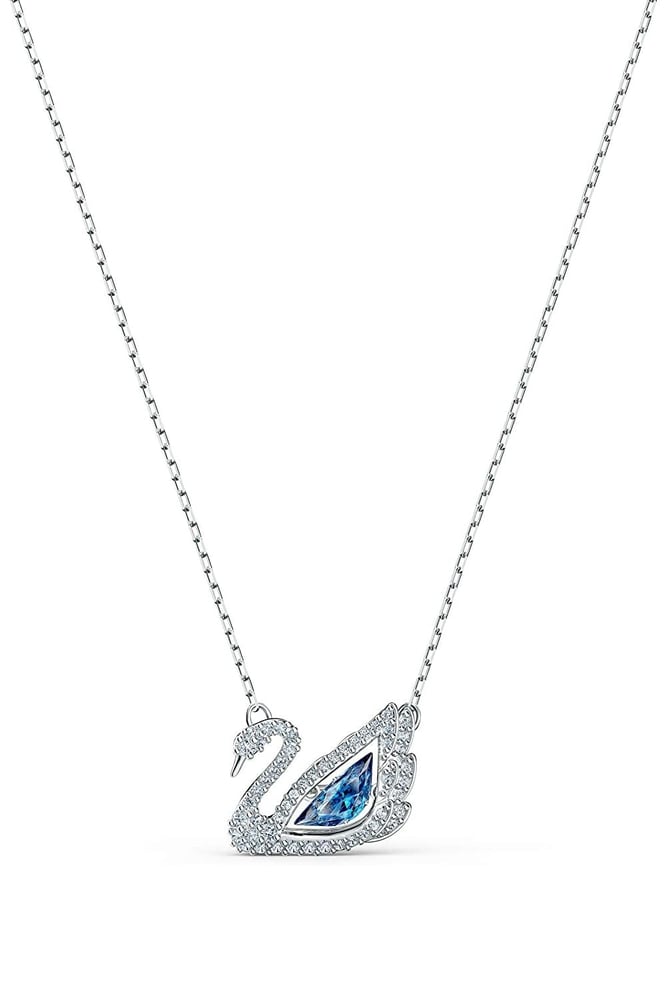 Swarovski bracelet chain with crystal swan – elegant silver design