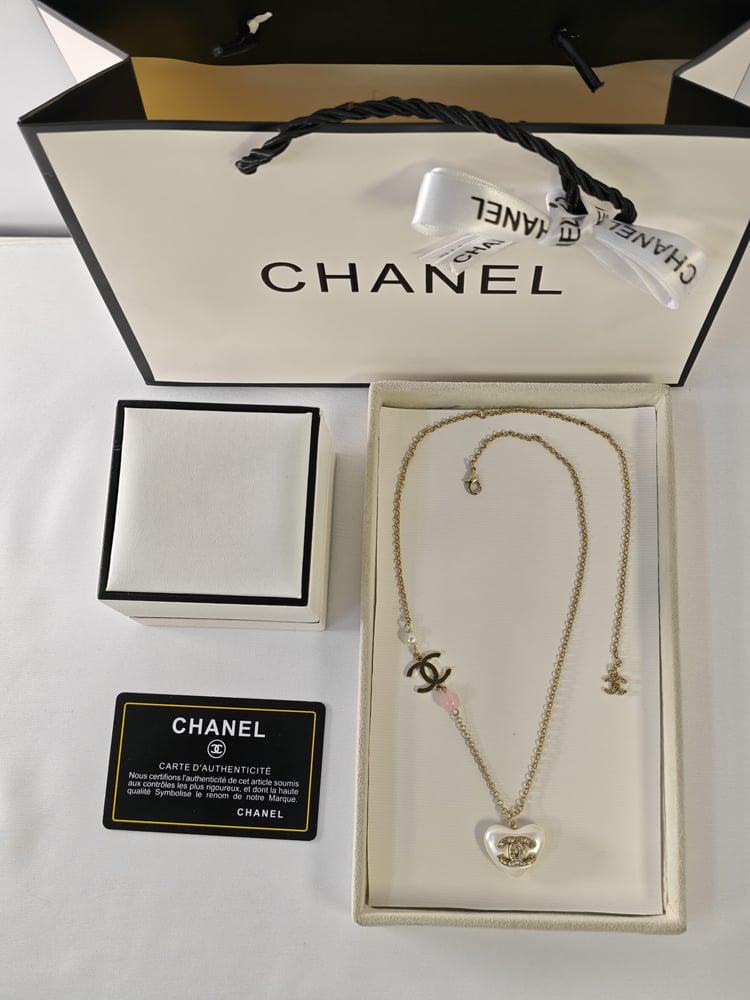 Chanel double gold necklace