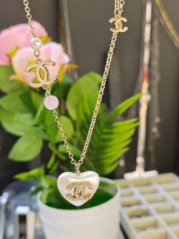 Chanel double gold necklace