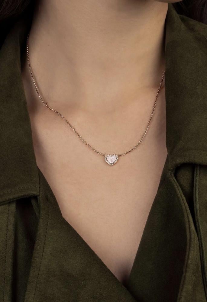 APM Monaco heart pink necklace
