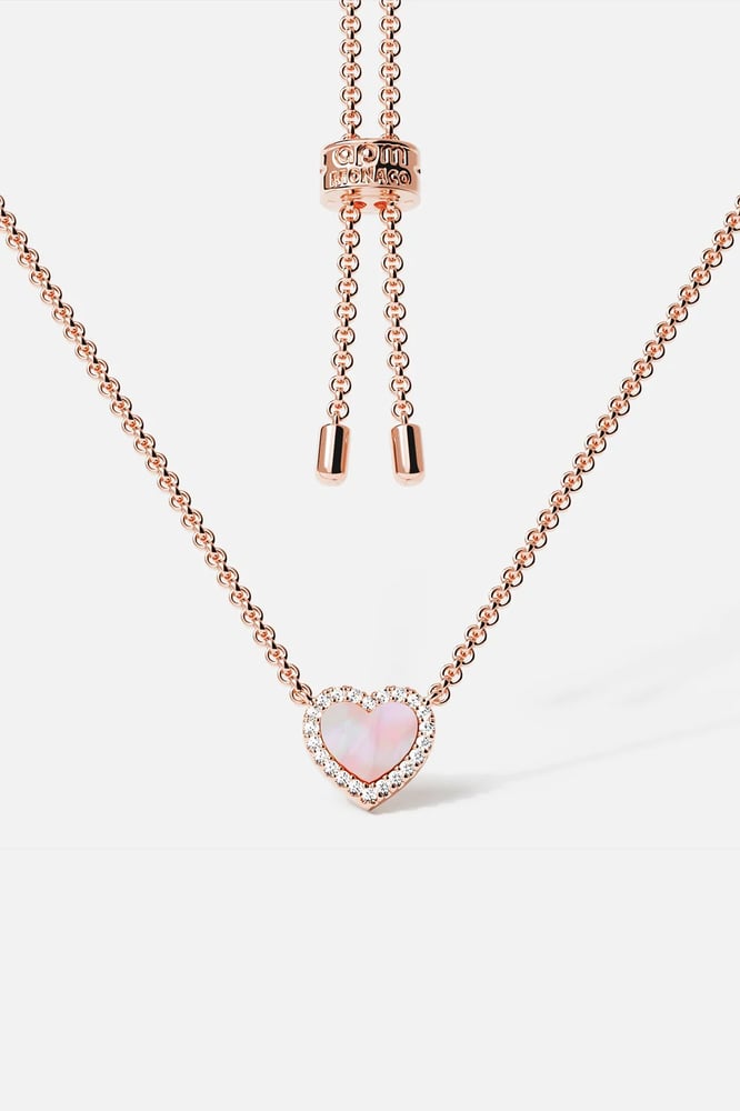 APM Monaco heart pink necklace
