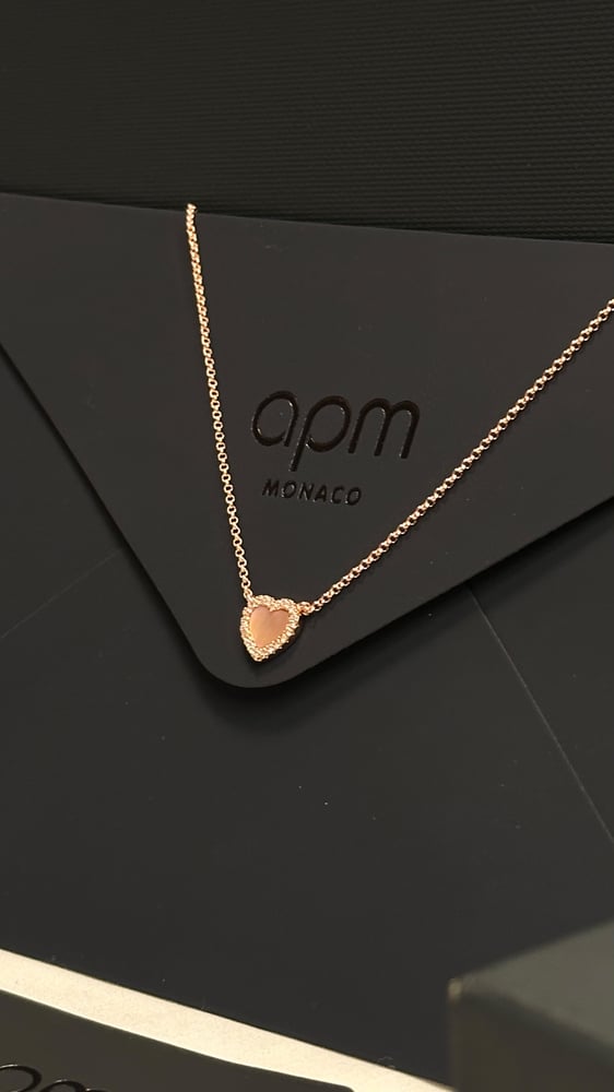 APM Monaco heart pink necklace