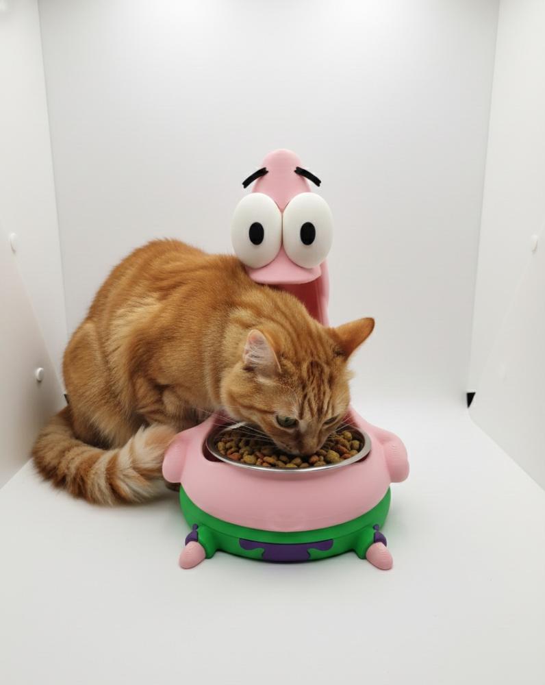 Food bowl for cats with Patrick Star design