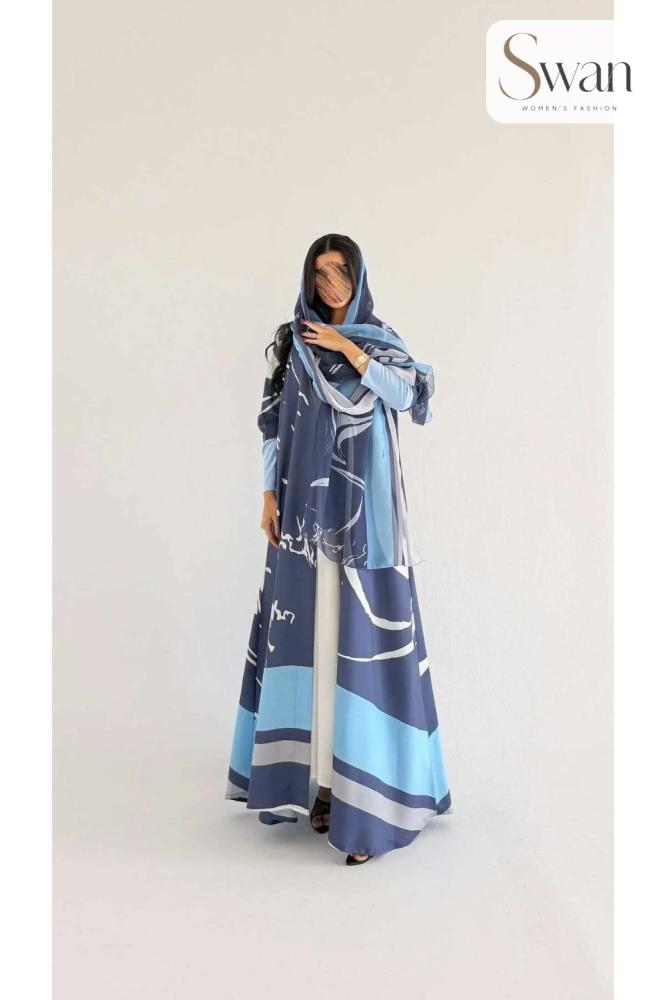 عباية طباعة سوداء