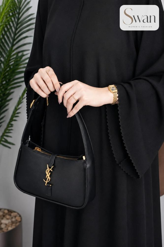 عباية غيم كريب ملكي نصف كلوش مع طرحة