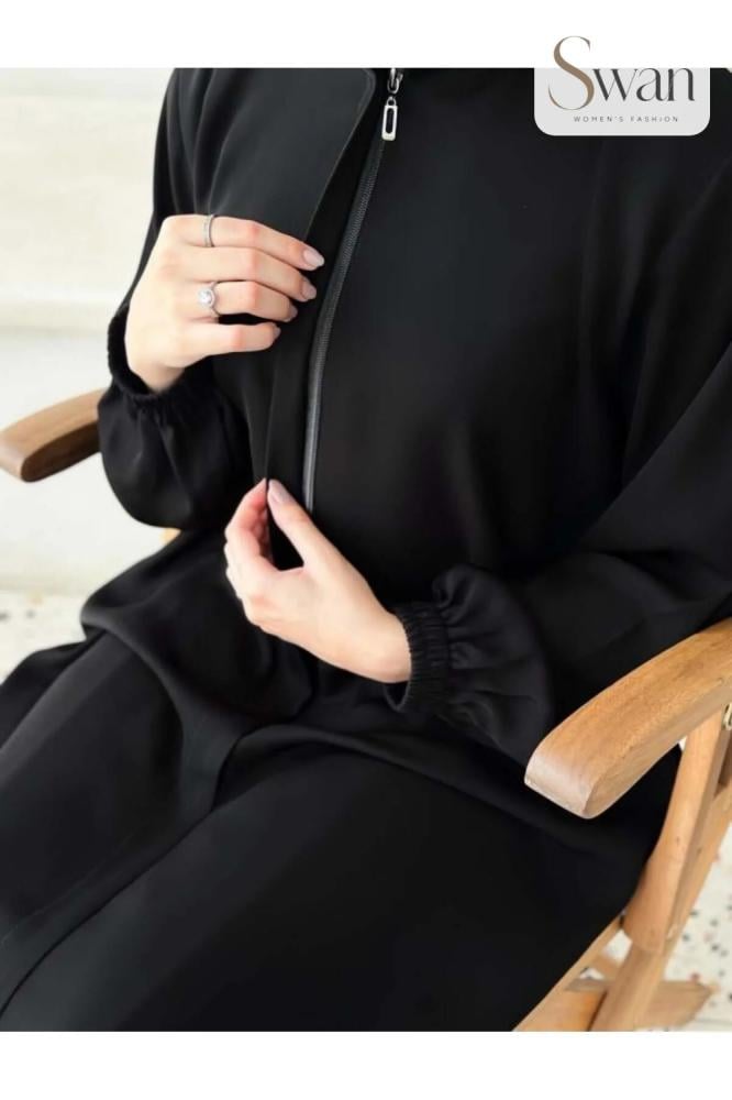 عباية عملية بسحاب وجيوب مخفية من تصاميم رائع وانيق