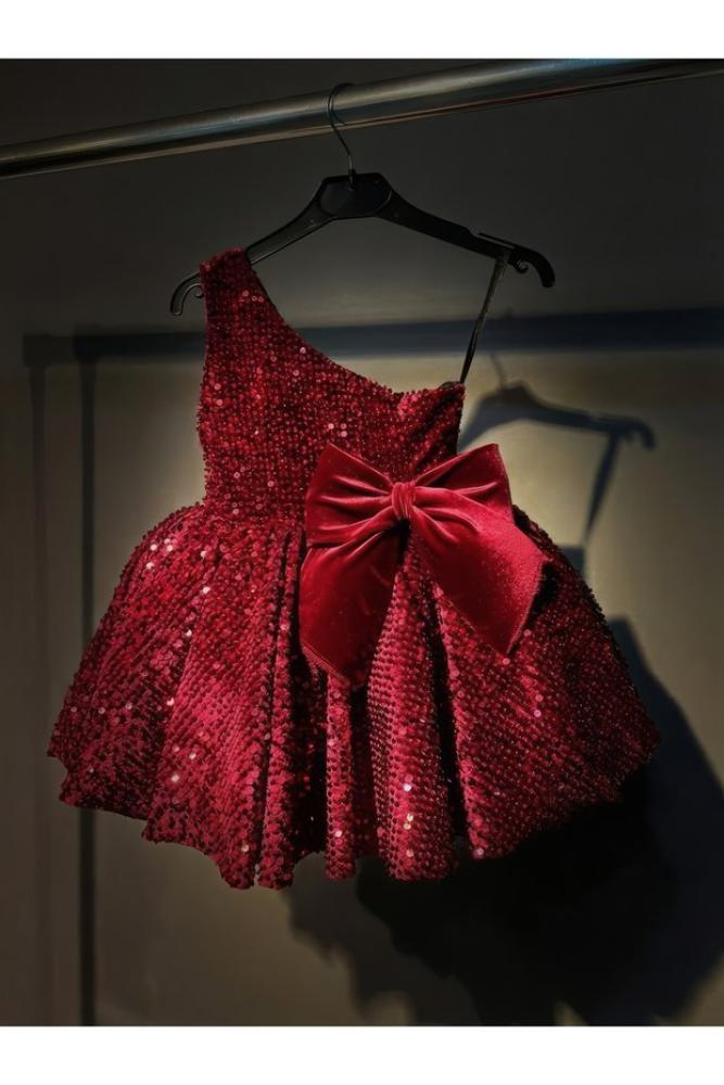 She Dress فستان سهرة/فستان للفتيات بتفاصيل من الترتر