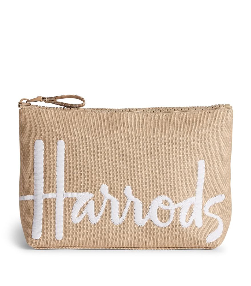 Medium Beige Harrods pouch